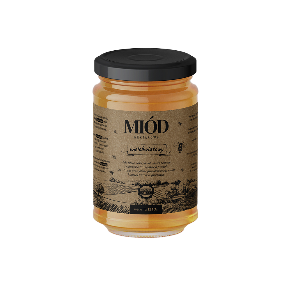 miód wielokwiatowy, ekologiczne opakowania, ekologiczny miod, sklep miod ekologiczny